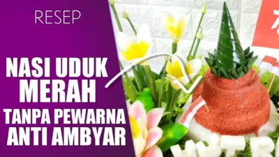 Tumpeng Mini Merah Putih Juara 1 Kekinian Tanpa Pewarna Makanan