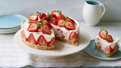 Resep Sederhana Strawberry Cheesecake