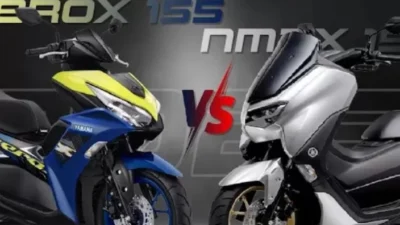 Persaingan Ketat! New Cyber City Aerox 155 VS NMAX Dek Rata, Kira-Kita Mending Yang Mana?