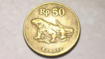 Harga Uang Koin 50 Rupiah Gambar Komodo Tahun 1996