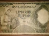 Uang Kertas Pecahan Rp5000 Tahun 1958