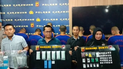 Kasus Narkoba, Polres Karawang Bekuk 12 Orang