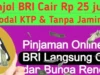 Pinjaman Online Langsung Cair di BRI Rp 25 Juta Tanpa Ribet Tanpa Jaminan Juga, Emang Ada? Cek Disini