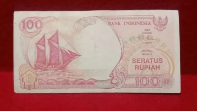 Jangan Kaget! Uang Kertas 100 Rupiah Gambar Perahu Pinisi Bisa Laku Sampai Harga Segini (image from BliBli uangkunomakassar)