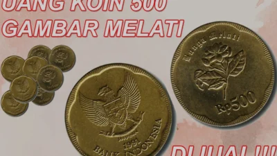 DIJUAL DI SINI! Uang Koin 500 Gambar Melati Tahun 1991, Dihargai Rp 5.000.000