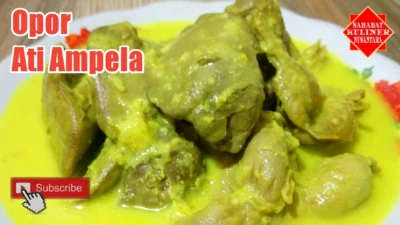 Resep Opor Ati Ampela Telur, Teman Makan Nasi yang Lezat!