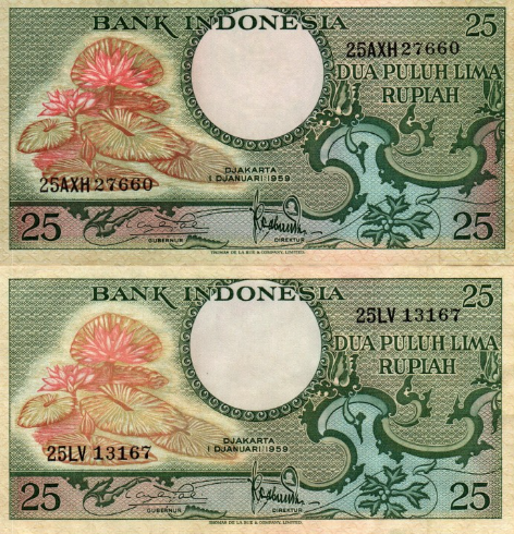Fantastis Nilai Jual Uang Kertas Kuno 25 Rupiah Tahun 1959 Mencapai ...