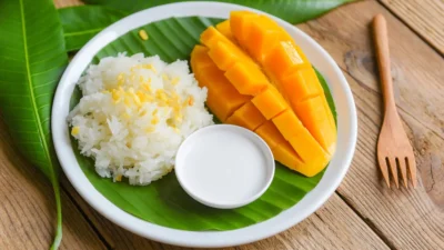 Resep Mango Sticky Rice Tanpa Santan,Dessert Segar dan Sehat