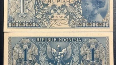 1 rupiah tahun 1956