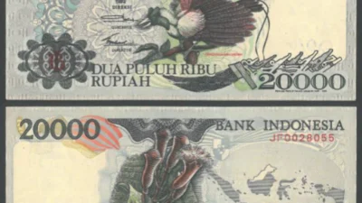 Uang Kertas Kuno 20000 Tahun 1992