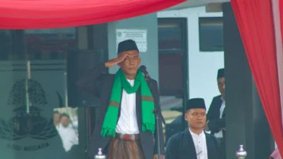 Hari Santri Nasional Tahun 2023 di Subang, Kang Jimat Bacakan Naskah Rosolusi Jihad