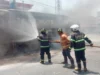 Bus Pariwisata di Depan SPBU Tambakan Terbakar Kerugian Capai 200 juta.
