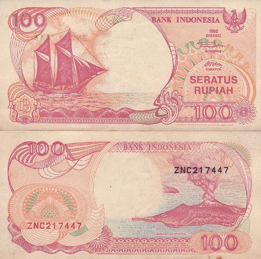 1 Ribu Lama Begini Harga Uang Lama 100 Rupiah Emisi 1992 dengan Gambar Kapal Pinisi ...