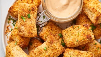 Resep Nugget Tahu yang Renyah (Image From: Forkful of Plants)