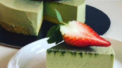 No Bake Cheesecake Matcha. (Sumber Gambar: Honest Food Talks)