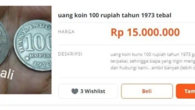 Kenapa Uang Koin Rp 100 Rumah Gadang Dijual Rp 15 Juta di Toko Online Ini? Cari Tahu Disini!