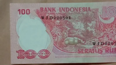 Uang Kertas Rp 100 Tahun 1992