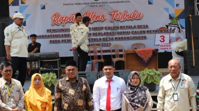 Panitia Pilkades Desa Karangmulya Tetapkan Nomor Urut Calon Kepala Desa