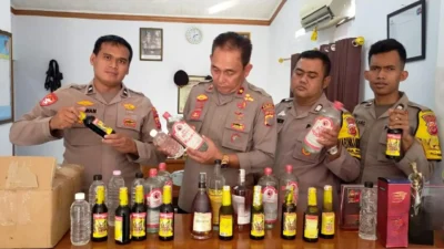 Razia Miras, Polsek Pagaden Sita Ratusan Botol Minuman Keras