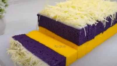 Resep Bolu Lapis Talas, Kreasi Kue Bolu Khas Bogor Bercitarasa Gurih dan Manis (image from screenshot Youtube figo alfares)