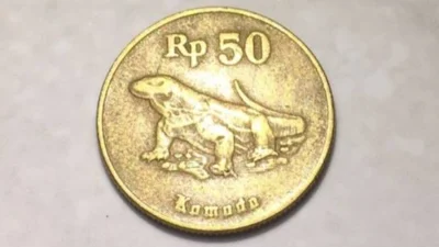 Harga Koin 50 Rupiah Gambar Komodo Tahun 1996 Tembus Rp200.000, Mau Jual?