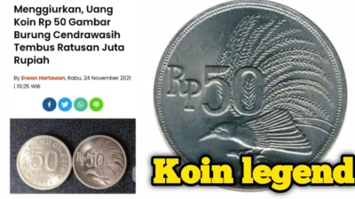 Cek Fakta, yuk Harga Jual Uang Koin 50 Rupiah Gambar Cendrawasih Capai Rp100 Juta