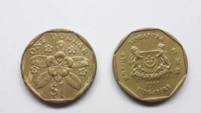 Uang Kuno 1 Dollar Singapura