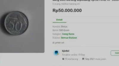 Dicari Kolektor! Uang Koin Rp 50 Gambar Kepodang Dijual Rp 50 Juta, Ternyata Harga Aslinya Segini