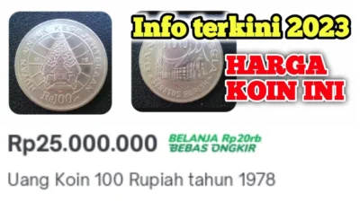 Uang Kuno 100 Rupiah Tahun 1978