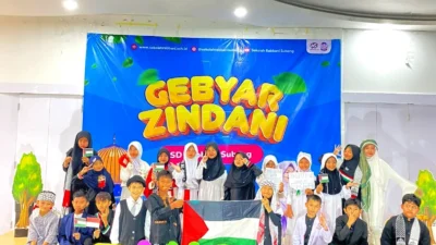 Ini Cara Unik Siswa SD Rabbani Subang Dukung Palestina