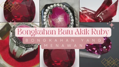 Bongkahan Batu Akik Ruby Bongkahan yang Menawan