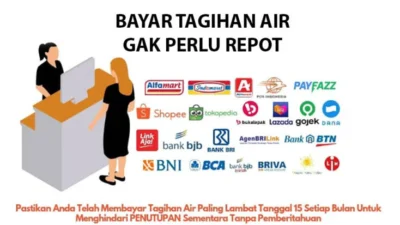 Tanggal 15 Sebentar Lagi, Yuk Bayar Tagihan Air Perumda TRS Lewat Online Saja!