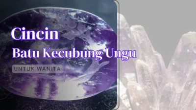 Cincin Batu Kecubung Ungu untuk Wanita