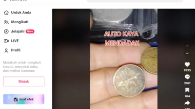 Tempat Jual Beli Uang Koin Rp 100 Ribu Komodo di TikTok Bernilai Rp 15 Juta