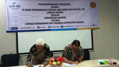 Universitas Mandiri Percayakan Layanan Pembayaran Gaji Pegawai Lewat Bank bjb Subang