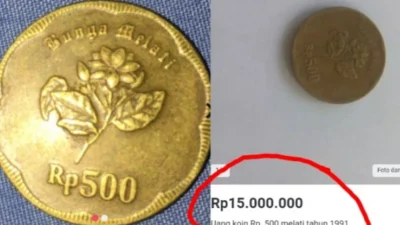 Uang Koin Rp 500 Tahun 1991