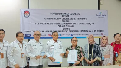 KPU Subang Pilih Bank bjb Subang Dalam Pengelolaan Dana Hibah Pemilihan Bupati dan Wabup Subang Tahun 2024