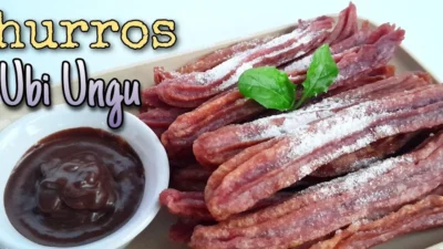 Resep Churros Ubi Ungu Renyah Manis Bikin Ga Bisa Berenti Makannya