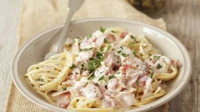 Resep Spaghetti Carbonara Sederhana, Creamy Bikin Nagih