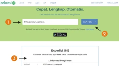 4 Website Cek Resi dan Lacak Paket Semua Ekspedisi dengan Cepat dan Mudah (image from cekresi.com)