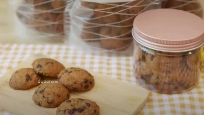 Resep Choco Chips Cookies Simple Dijamin Mirip Rasanya Kaya Good Time (image from screenshot Youtube dapurumi)