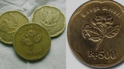 Koin Rp.500 Bergambar Bunga Melati Tahun 1992 Dicari Kolektor dengan Harga Tinggi