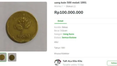 Ternyata Harga Uang Koin Melati 500 Tembus 100JT per keping