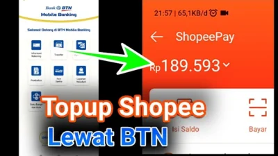 Cara Isi Saldo Gopay, OVO, DANA dan ShopeePay Via ATM BTN dan Mobile Banking BTN