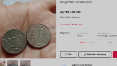 Uang Koin Rp 50 Dengan Gambar Cendrawasih Tahun 1971 Benar-Benar Laku Dijual Dengan Harga Rp 110 juta? Cek Faktanya Disini!