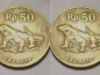 Cek Disini! Uang Koin Rp50 Gambar Komodo Kini Harganya Jutaan Rupiah