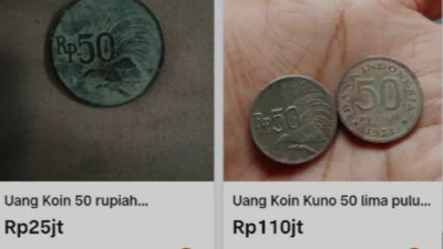 Cek Disini! Uang Koin Kuno ini Dijual Rp25juta dan Rp110juta Per Keping