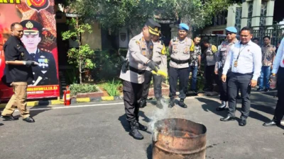 Satuan Reserse Narkoba Polres Subang Polda Jabar Musnahkan Narkotika Jelang Nataru