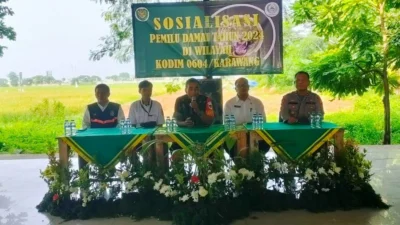 Danramil 0411/Telukjambe Kapten Inf Suryadi Tegaskan Netralitas TNI pada Pemilu