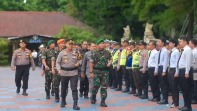 Apel Serpas 723 Personel Diterjunkan Polres Subang Amankan Pilkades Serentak 2023